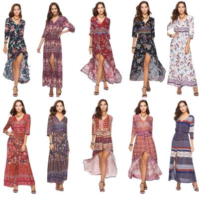 China 2020 Anti-Static Women Dresses Bohemian Dress Maniac Long Rayon Skirt for sale