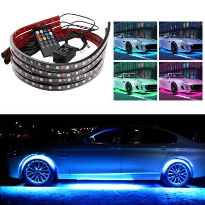 China Car Atmosphere RGB 5050 LED Strip Atmosphere Car Light Remote Interior Decorative Lights Led For Car for sale