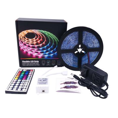 China Residential remote control led strip 5050 12v 5m led strip 5050 rgb strip for sale