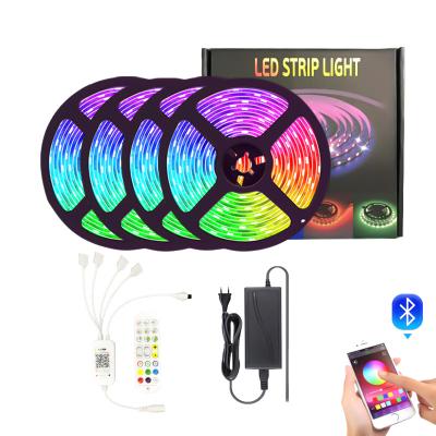 China Residential Hot Sale 5M 10m 15M 20M DIY SMD5050 Led Strip Lighs12v RGB From Amazon Ebay Led Strip Light Kit For Home Decoration for sale