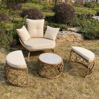 China Modern Single Combination Four-piece Set Small Apartment Rattan Home Sofa for sale