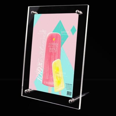 China Fashionable factory direct top clear top clear acrylic picture photo frame with metal screw for sale