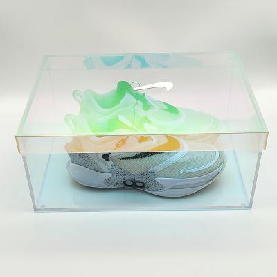 China Sustainable New Design Shining Storage Boxes Acrylic Shoes Packing Storage Box for sale