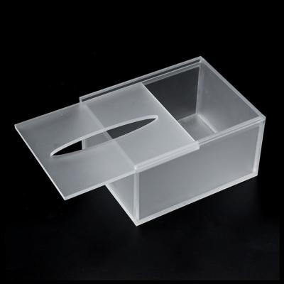 China Exquisite Creative Colorful Color Acrylic Clear Car Under Cabinet Rectangle Book Black High Quality Tissue Box for sale