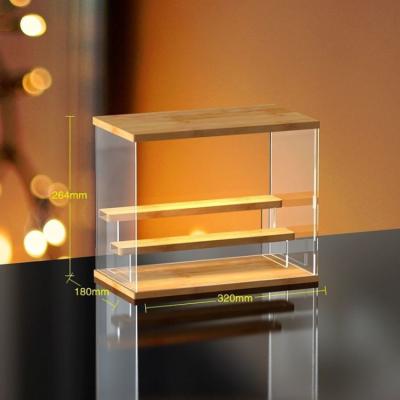 China Blind Mail JHZJXK388 Desktop Display Rack Display Doll Box Transparent Custom Storage Storage Cabinet Box for sale