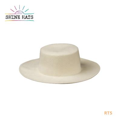 China Wholesale Custom Cowboy Barred Felt Fedora Hats 2021 Luxury Pearl Sombrero de Mujeres Lana Adults Ladies Wool Flat Tops Women for sale