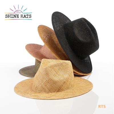 China Wide Brim Barred Wool Women Felt Cowboy Hats 2021 Luxury Vintage Sombrero Mujeres Lana Adults Ladies Wholesale Custom Flat 100% Wool for sale