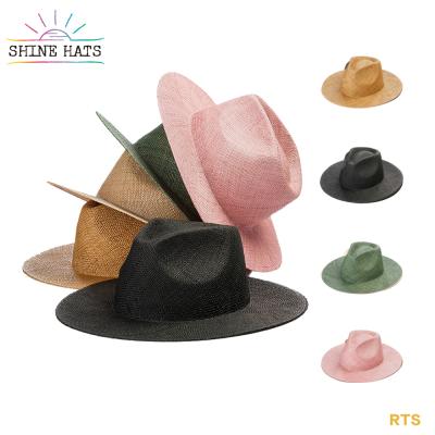 China OEM Luxury Colorful Straw Ladies Grass Character Shinehats Soft Wide Brim 57cm Customized Women Summer Sun Beach Hat Sombreros Paja for sale