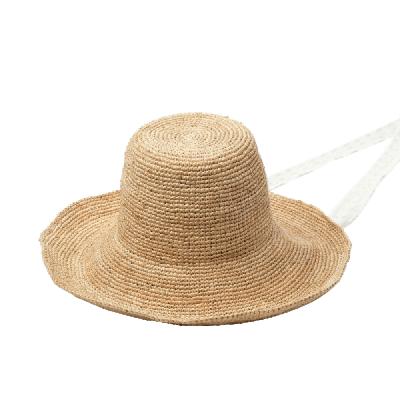 China Summer Women Ladies Adjustable Bands Crochet Top OEM Shinehats Straw Raffia Character Beach Sun Hat Adjustable Dome Top Hat Custom Made for sale