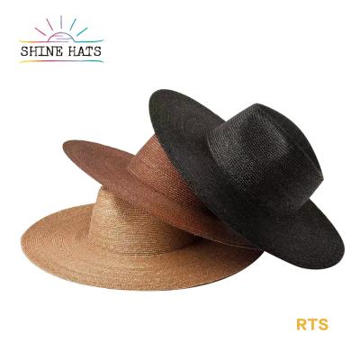 China Panama Wheat Character Shinehats OEM Sombrero Color 0.6 Oversized Straw Hat 57cm Perimeter Head Women Summer Multi Unisex Beach Hat for sale