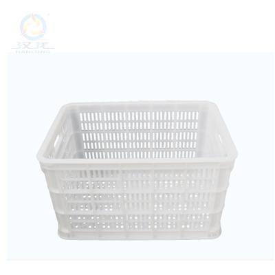 China Large Use Heavy Duty HDPE Supermarket Collapsible Mesh Fruits Vegetable Plastic Pallet Crate For Sale for sale