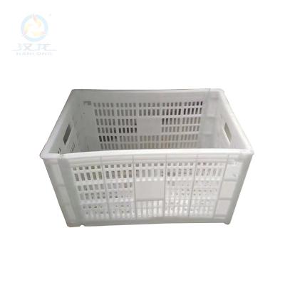 China Heavy Duty Wholesale Folding PP PE Material 52x36x30cm Fruit Vegetable Turnover Crate for sale