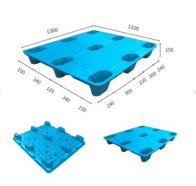 China BHL-1311 13.0KG Plastic Pallet Heavy Duty Stackable Warehouse Euro Single Faced Plastic Pallet For Sale for sale