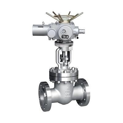 China Oil and gas industry CE API ANSI DN50/200/300/450 High Temperature Forged Steel A105 CF8 Wcb Electric Actuator Gate Valve for oil gas water for sale