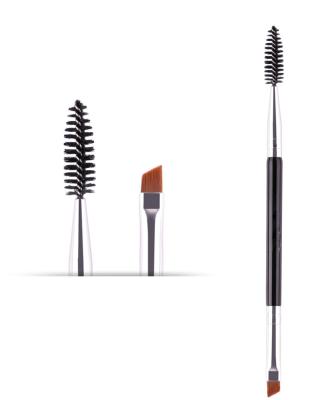 China Dual Headed Soft Double Brow Brush Portable Angled Eyebrow Brush Professional Private Label for sale