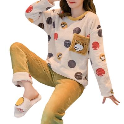 China Fashion Christmas Thermal Pajamas Sets Warm Winter Cute Animal Female Sleepwear for sale