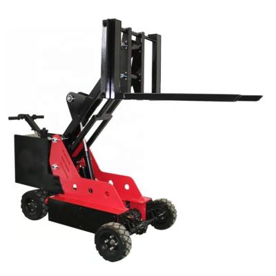 China Hotels Factory Price Battery Electric Hydraulic Forklift Four Wheels Lightweight Small Forklift With Good Quality for sale