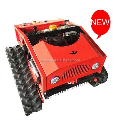 China CE 4-Stroke Certificated Robotic Crawler Grass Cutter Machine Small Robot Lawn Mower With Electric Starting Button for sale