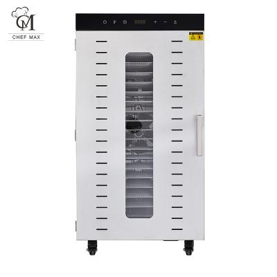 China Industrial Restaurant Chefmax 20 Layers Double Visible Glass Oven Vegetable Dryer Food Dehydrator Drying Machine for sale