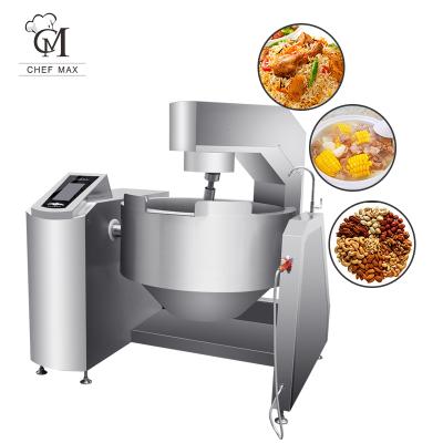 China Planetary vegetable processing plant large capacity touch screen control mixing fully intelligent cooking machine/dough cooking machine for sale