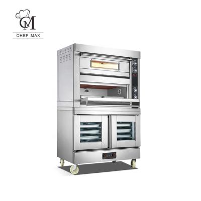 China Automatic Operarion Industrial Custom Bakery Equipment Electric Baking Oven With Bread Fermentation Proofer for sale