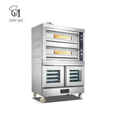 China Automatic Industrial Bakery Bread Equipment Custom Gas Operarion Baking Oven With Dough Fermentation for sale