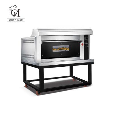 China Luxurious Bread Pizza Bakery Equipment Tempered Glass Slot Type Gas Baking Oven Deck Oven for sale