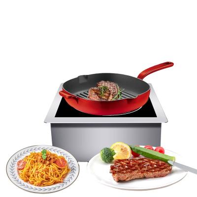 China Hotel Industrial Flat Bottom 5000W Custom Enclosed Table Induction Cooktop Built In Induction Cooker for sale