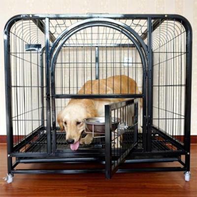 China Breathable Large Metal Dog House Pet Kennel Dog Crate With Outdoor Tray House for sale