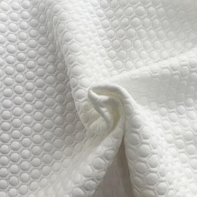 China Stretch Haichun Home Textiles Fabric PE Knitted Solid Color Jacquard Mattress Cooling Fabric for sale