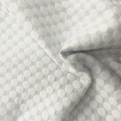 China Home Stretch Haichun Textiles Fabric Home Blue Oval Pattern Knitted PE YARN DYEED Mattress Cooling Fabric for sale