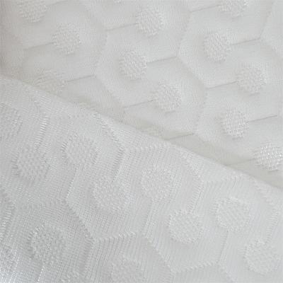 China Single Side Stretch Honeycomb Mattress Fabric Single Jacquard Polyester Fabric for sale