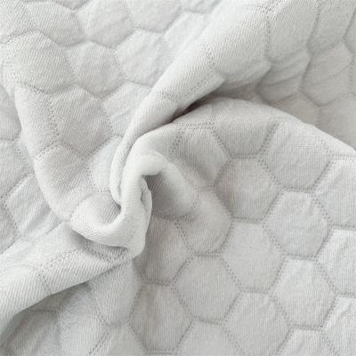 China Hexagonal Gray Haichun Stretch Jacquard Mattress Fabric Topper Graphene Fabric for sale