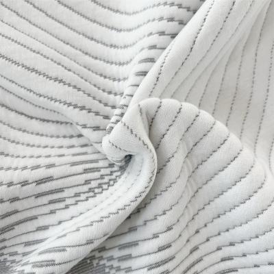 China Thick Stretch Plain Mattress Fabric Jacquard Polyester Fabric for sale