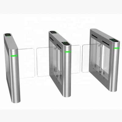 China Security access control management office building entrance security access control RFID scanning card and QR code swing barrier turnstile gate for sale