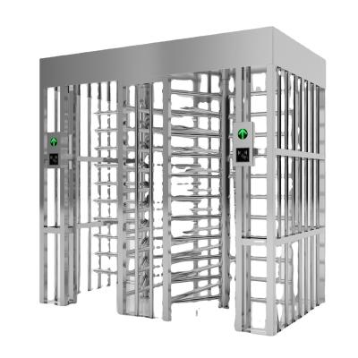 China Security Access Control Management Security Gate Sliding Full Height Double/Single Barrier Gate Turnstile With IC Card Reader for sale