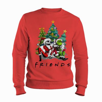 China Anti-wrinkle OEM/ODM Fashion Christmas 3d Digital Printed Pullover Unisex Sweatshirt And Hoodie Custom Unisex Clothing 300g for sale