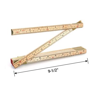 China Eco-Friendly Folding Ruler 2 Times Metric Inch Folding Ruler 2 Folding Wooden Meters - High Grade Woodworking Ruler for sale