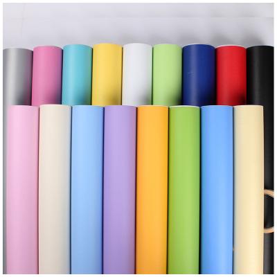 China Kindergarten sticker wallpaper children's dormitory moisture-proof solid color flame retardant self-adhesive color wallpaper for sale