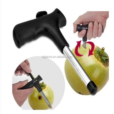 China Factory Price Sustainable Plastic Handle Stainless Steel Coconut Opener for sale