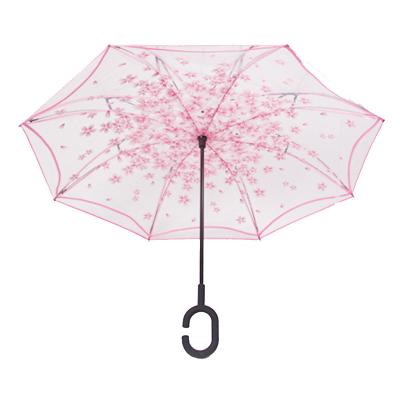 China Vintage Clear Dome Transparent Bubble Umbrella Custom Logo Printed Umbrella Inverted Umbrella Auto Open for sale