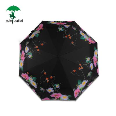 China Minimalist Customized Full Body Printing Floral Self-Opening Automatic Umbrella for sale