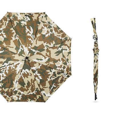 China Art Decor Wooden Umbrella Gun Shape Umbrella Unique Camouflage Straight Umbrella for sale