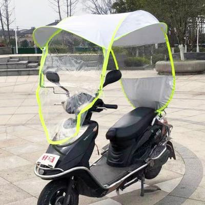 China Electric Raincoat Poncho Cover Shelter Motorcycle Sun Shade Car Vehicle Umbrella Windproof Vintage Motorbike Scooter Rain Cover for sale