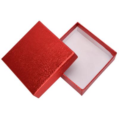 China Custom Red Lid Cardboard Jewelry Box Packaging Paper Box Packaging Recyclable Paper Box and Raw Paper for sale