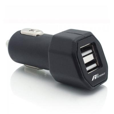 China Bluetooth Headset Black Electrical Travel Adapter , 5V 2 Port USB Car Charger for sale