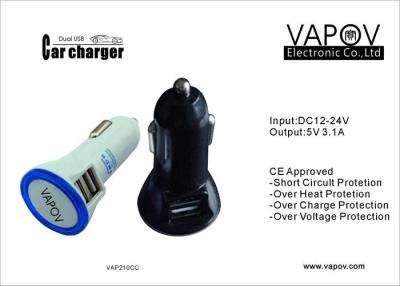 China Dual USB Car Charger For iPhone , iPad , Samsung , Android mobile phone and tablet for sale