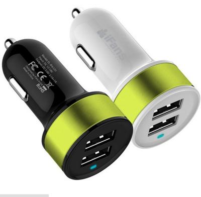 China Automatisch daling - de versterkte Output van de de Autolader van 2.1 ampère Dubbele USB DC5V, 2.1A Te koop