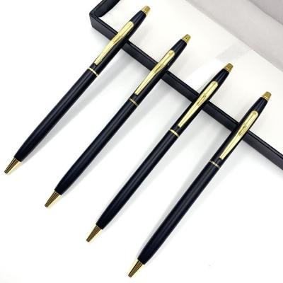 China office & School Pen Thin Metal Ballpoint Pen Custom Logo Hotel Pen for sale