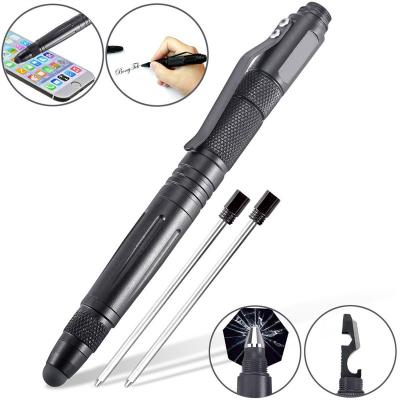 China 4 in 1 Multi Functional Tactical Pen with Capacitive Pen and Glass Breaker and Bottle Opener Hex Key Screw Stylus Pen Drive 153*14mm for sale